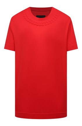 Женская хлопковая футболка GIVENCHY красного цвета по цене 59950 руб., арт. BW707Z3Z4Z | Фото 1 Женская хлопковая футболка GIVENCHY красного цвета, арт. BW707Z3Z4Z | Фото 1
