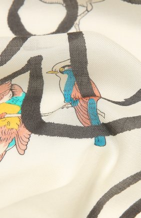 Женский платок loewe x paula's ibiza LOEWE белого цвета по цене 45700 руб., арт. F000255X26 | Фото 2 Женский платок loewe x paula's ibiza LOEWE белого цвета, арт. F000255X26 | Фото 2 (Материал: Текстиль; Принт: С принтом)
