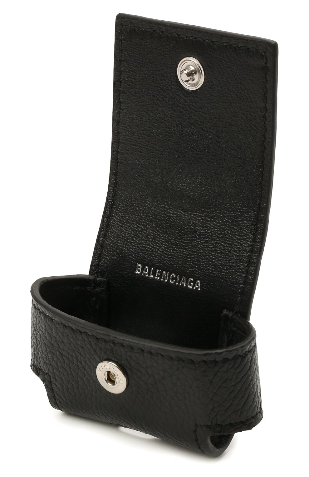 Кожаный чехол для airpods pro BALENCIAGA черного цвета, арт. 655679/1IZI3 | Фото 3 (Материал: Натуральная кожа; Женское Кросс-КТ: Кожа AirPods)
