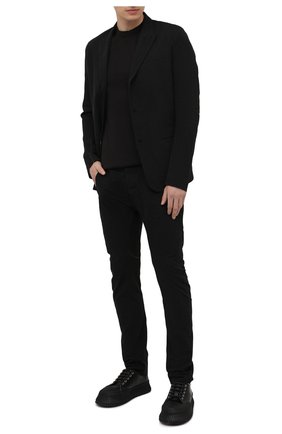 Мужской пиджак из хлопка и льна MASNADA черного цвета по цене 89950 руб., арт. M2601R | Фото 2 Мужской пиджак из хлопка и льна MASNADA черного цвета, арт. M2601R | Фото 2