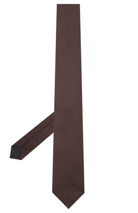 Мужской шелковый галстук VAN LAACK коричневого цвета, арт. LUIS-EL/K04171 | Фото 2 (Материал: Шелк, Текстиль; Принт: Без принта)