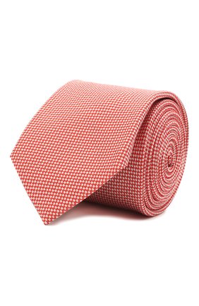 Мужской галстук из шелка и хлопка VAN LAACK красного цвета, арт. LER0Y/K04158 | Фото 1 (Материал: Текстиль, Хлопок, Шелк; Принт: С принтом)