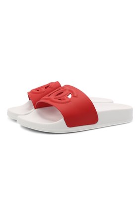 Детские кожаные шлепанцы DOLCE & GABBANA красного цвета по цене 14900 руб., арт. D11031/A1735/29-36 | Фото 1 Детские кожаные шлепанцы DOLCE & GABBANA красного цвета, арт. D11031/A1735/29-36 | Фото 1