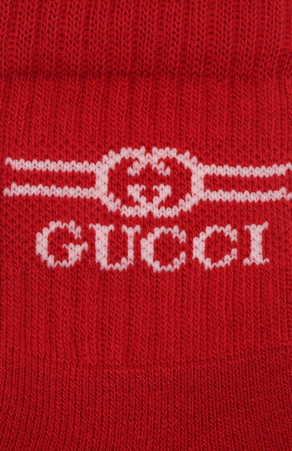 Детские хлопковые носки GUCCI красного цвета по цене 5900 руб., арт. 627667/3K659 | Фото 2 Детские хлопковые носки GUCCI красного цвета, арт. 627667/3K659 | Фото 2 (Материал: Текстиль, Хлопок)