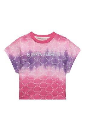 Детская хлопковая футболка ALBERTA FERRETTI JUNIOR фуксия цвета по цене 6315 руб., арт. 027984 | Фото 1 Детская хлопковая футболка ALBERTA FERRETTI JUNIOR фуксия цвета, арт. 027984 | Фото 1