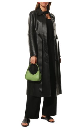 Женские кожаные шлепанцы  box f05 BALENCIAGA черного цвета, арт. 653796/WA8FF | Фото 2 (Подошва: Плоская; Материал внутренний: Натуральная кожа; Каблук высота: Низкий; Материал внешний: Кожа)