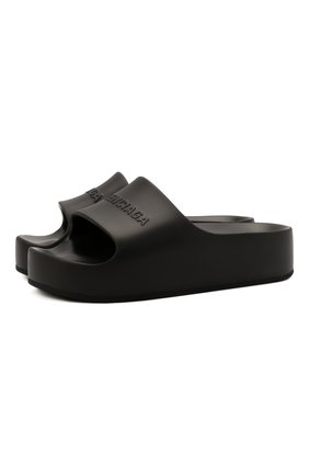 Женские резиновые шлепанцы mono BALENCIAGA черного цвета по цене 38150 руб., арт. 654315/W1S89 | Фото 1 Женские резиновые шлепанцы mono BALENCIAGA черного цвета, арт. 654315/W1S89 | Фото 1
