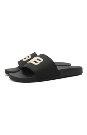 Мужские шлепанцы gitd pool BALENCIAGA черного цвета по цене 24700 руб., арт. 656395/W1S86 | Фото 1 Мужские шлепанцы gitd pool BALENCIAGA черного цвета, арт. 656395/W1S86 | Фото 1