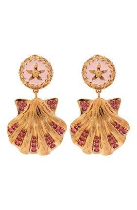 Женские серьги VERSACE розового цвета по цене 84400 руб., арт. DG2I112/DJSX | Фото 1 Женские серьги VERSACE розового цвета, арт. DG2I112/DJSX | Фото 1