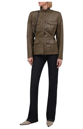 Женский кожаный жакет ALEXANDRE VAUTHIER хаки цвета по цене 365500 руб., арт. 211LJA1401 0404 | Фото 2 Женский кожаный жакет ALEXANDRE VAUTHIER хаки цвета, арт. 211LJA1401 0404 | Фото 2