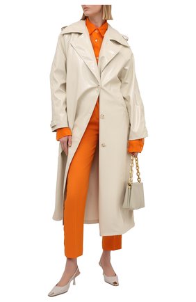 Женские шерстяные брюки BURBERRY оранжевого цвета по цене 56450 руб., арт. 8039323 | Фото 2 Женские шерстяные брюки BURBERRY оранжевого цвета, арт. 8039323 | Фото 2