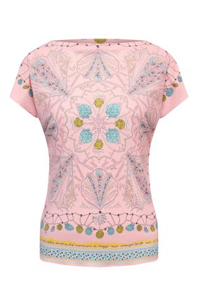 Женский топ из вискозы и шелка EMILIO PUCCI розового цвета по цене 61800 руб., арт. 1HJN01/1H747 | Фото 1 Женский топ из вискозы и шелка EMILIO PUCCI розового цвета, арт. 1HJN01/1H747 | Фото 1