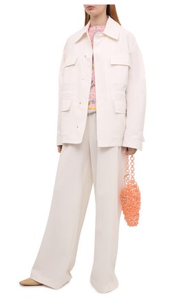 Женский топ из вискозы и шелка EMILIO PUCCI розового цвета по цене 61800 руб., арт. 1HJN01/1H747 | Фото 2 Женский топ из вискозы и шелка EMILIO PUCCI розового цвета, арт. 1HJN01/1H747 | Фото 2