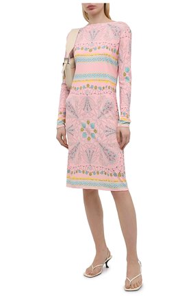 Женское платье из вискозы и шелка EMILIO PUCCI розового цвета по цене 104000 руб., арт. 1HJH40/1H747 | Фото 2 Женское платье из вискозы и шелка EMILIO PUCCI розового цвета, арт. 1HJH40/1H747 | Фото 2