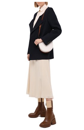 Женские комбинированные ботильоны betty CHLOÉ коричневого цвета по цене 39950 руб., арт. CHC21U450S2 | Фото 2 Женские комбинированные ботильоны betty CHLOÉ коричневого цвета, арт. CHC21U450S2 | Фото 2