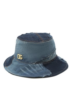 Женская шляпа DOLCE & GABBANA синего цвета по цене 47150 руб., арт. FH641Z/GDY73 | Фото 2 Женская шляпа DOLCE & GABBANA синего цвета, арт. FH641Z/GDY73 | Фото 2