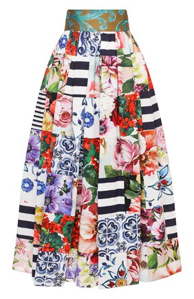 Женская хлопковая юбка DOLCE & GABBANA разноцветного цвета по цене 152500 руб., арт. F4B3YT/GDY03 | Фото 1 Женская хлопковая юбка DOLCE & GABBANA разноцветного цвета, арт. F4B3YT/GDY03 | Фото 1