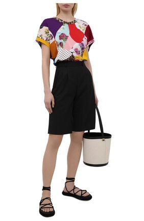 Женский топ из хлопка и шелка DOLCE & GABBANA разноцветного цвета по цене 105000 руб., арт. F8N32T/G7YPC | Фото 2 Женский топ из хлопка и шелка DOLCE & GABBANA разноцветного цвета, арт. F8N32T/G7YPC | Фото 2