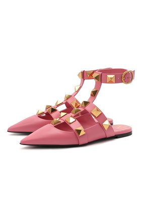 Женские кожаные балетки valentino garavani roman stud runway VALENTINO розового цвета по цене 83450 руб., арт. VW0S0BY5/ZWM | Фото 1 Женские кожаные балетки valentino garavani roman stud runway VALENTINO розового цвета, арт. VW0S0BY5/ZWM | Фото 1