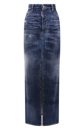 Женская джинсовая юбка DSQUARED2 синего цвета по цене 39950 руб., арт. S72MA0837/S30309 | Фото 1 Женская джинсовая юбка DSQUARED2 синего цвета, арт. S72MA0837/S30309 | Фото 1 (Материал внешний: Хлопок; Стили: Гранж; Женское Кросс-КТ: Юбка-одежда; Кросс-КТ: Деним; Длина Ж (юбки, платья, шорты): Макси)