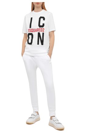 Женские хлопковые джоггеры DSQUARED2 белого цвета по цене 30850 руб., арт. S80KA0012/S25042 | Фото 2 Женские хлопковые джоггеры DSQUARED2 белого цвета, арт. S80KA0012/S25042 | Фото 2