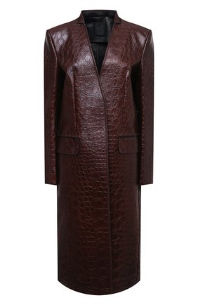 Женское кожаное пальто GIVENCHY темно-коричневого цвета по цене 590500 руб., арт. BWC08S6100 | Фото 1 Женское кожаное пальто GIVENCHY темно-коричневого цвета, арт. BWC08S6100 | Фото 1