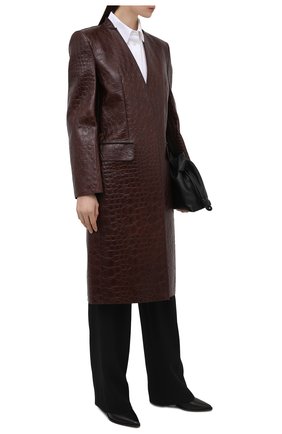 Женское кожаное пальто GIVENCHY темно-коричневого цвета по цене 590500 руб., арт. BWC08S6100 | Фото 2 Женское кожаное пальто GIVENCHY темно-коричневого цвета, арт. BWC08S6100 | Фото 2