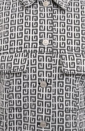 Женская куртка GIVENCHY черно-белого цвета, арт. BW00C313N0 | Фото 5 (Кросс-КТ: Куртка, Деним; Рукава: Длинные; Стили: Гламурный; Материал внешний: Синтетический материал, Деним; Региональные ограничения белый список (Axapta Mercury): RU; Длина (верхняя одежда): Короткие; Материал подклада: Хлопок)