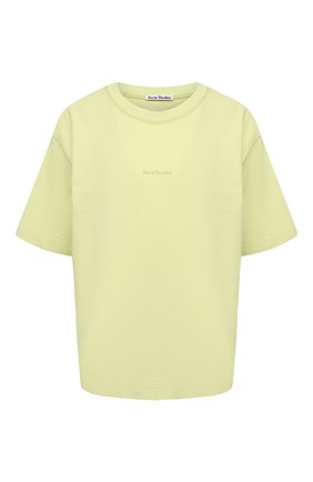 Женская хлопковая футболка ACNE STUDIOS желтого цвета по цене 19950 руб., арт. AL0149 | Фото 1 Женская хлопковая футболка ACNE STUDIOS желтого цвета, арт. AL0149 | Фото 1