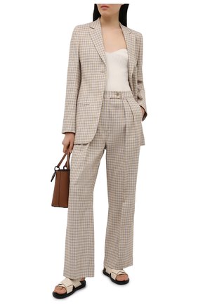 Женские брюки ACNE STUDIOS коричневого цвета по цене 42150 руб., арт. AK0358 | Фото 2 Женские брюки ACNE STUDIOS коричневого цвета, арт. AK0358 | Фото 2