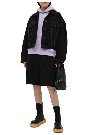 Женский худи ACNE STUDIOS сиреневого цвета по цене 29550 руб., арт. AI0080 | Фото 2 Женский худи ACNE STUDIOS сиреневого цвета, арт. AI0080 | Фото 2