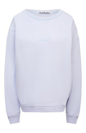 Женский хлопковый свитшот ACNE STUDIOS голубого цвета по цене 29950 руб., арт. AI0067 | Фото 1 Женский хлопковый свитшот ACNE STUDIOS голубого цвета, арт. AI0067 | Фото 1