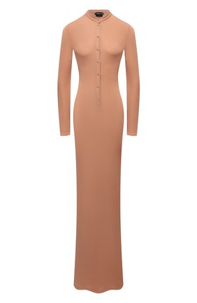 Женское платье из вискозы TOM FORD бежевого цвета по цене 199500 руб., арт. ABJ578-FAX779 | Фото 1 Женское платье из вискозы TOM FORD бежевого цвета, арт. ABJ578-FAX779 | Фото 1
