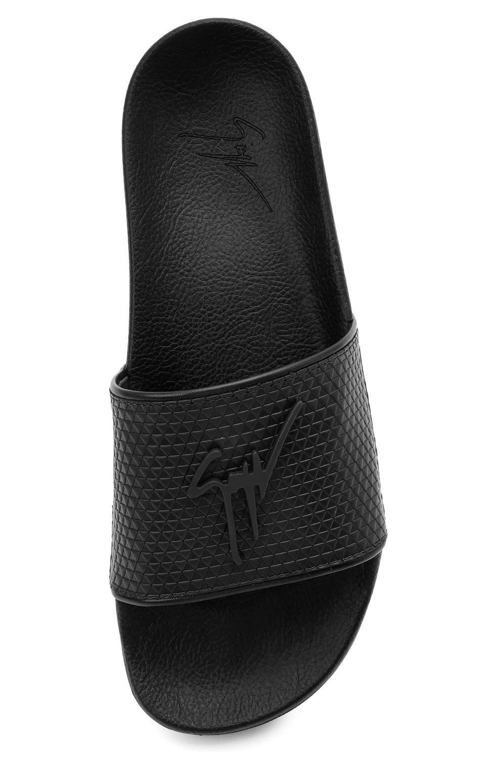 Мужские кожаные шлепанцы brett GIUSEPPE ZANOTTI DESIGN черного цвета, арт. RM00008/004 | Фото 5 (Материал внешний: Кожа; Материал внутренний: Натуральная кожа)