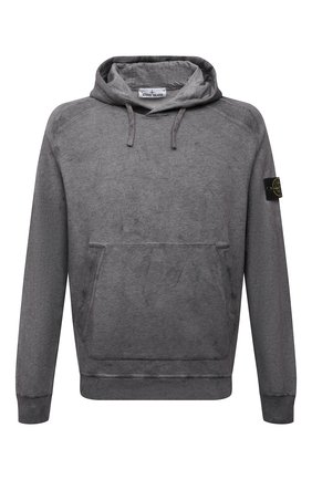 Мужской хлопковое худи STONE ISLAND серого цвета по цене 31200 руб., арт. 741562090 | Фото 1 Мужской хлопковое худи STONE ISLAND серого цвета, арт. 741562090 | Фото 1