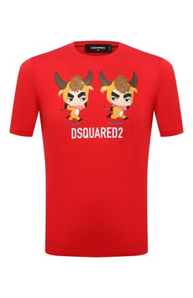 Мужская хлопковая футболка DSQUARED2 красного цвета по цене 28050 руб., арт. S75GD0198/S23009 | Фото 1 Мужская хлопковая футболка DSQUARED2 красного цвета, арт. S75GD0198/S23009 | Фото 1 (Стили: Гранж; Принт: С принтом; Материал внешний: Хлопок; Длина (для топов): Стандартные; Рукава: Короткие)