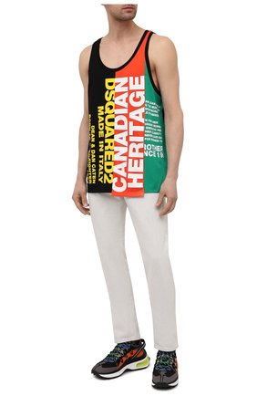 Мужская хлопковая майка DSQUARED2 разноцветного цвета по цене 29950 руб., арт. S74NL0029/S23009 | Фото 2 Мужская хлопковая майка DSQUARED2 разноцветного цвета, арт. S74NL0029/S23009 | Фото 2