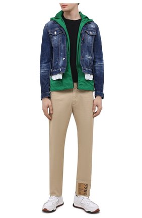 Мужские хлопковые брюки DSQUARED2 бежевого цвета по цене 51850 руб., арт. S71KB0360/S39021 | Фото 2 Мужские хлопковые брюки DSQUARED2 бежевого цвета, арт. S71KB0360/S39021 | Фото 2 (Материал внешний: Хлопок; Стили: Кэжуэл; Силуэт М (брюки): Чиносы; Случай: Повседневный; Длина (брюки, джинсы): Стандартные)