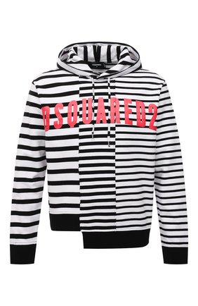 Мужской хлопковое худи DSQUARED2 черно-белого цвета по цене 61750 руб., арт. S71GU0441/STJ329 | Фото 1 Мужской хлопковое худи DSQUARED2 черно-белого цвета, арт. S71GU0441/STJ329 | Фото 1