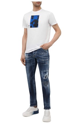 Мужская хлопковая футболка DSQUARED2 белого цвета по цене 20950 руб., арт. S71GD1041/S23009 | Фото 2 Мужская хлопковая футболка DSQUARED2 белого цвета, арт. S71GD1041/S23009 | Фото 2