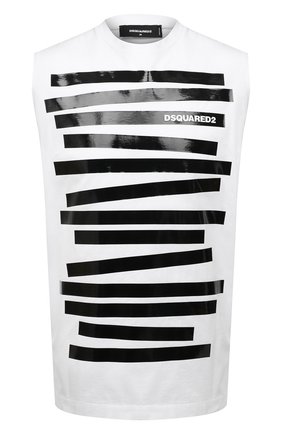 Мужская хлопковая майка DSQUARED2 белого цвета по цене 26050 руб., арт. S71GD1012/S23009 | Фото 1 Мужская хлопковая майка DSQUARED2 белого цвета, арт. S71GD1012/S23009 | Фото 1