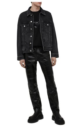 Мужская хлопковая футболка GIVENCHY черного цвета по цене 36650 руб., арт. BM71333Y6B | Фото 2 Мужская хлопковая футболка GIVENCHY черного цвета, арт. BM71333Y6B | Фото 2