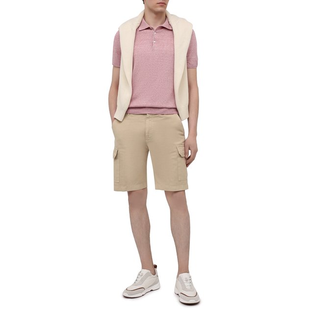 фото Поло изо льна и хлопка fioroni