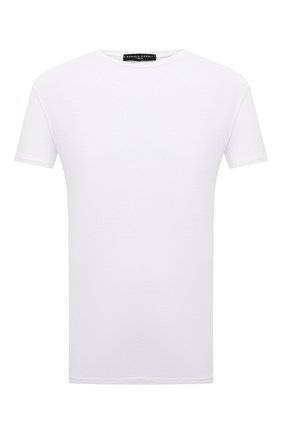 Мужская льняная футболка DANIELE FIESOLI белого цвета, арт. DF 7110 | Фото 1 (Принт: Без принта; Материал внешний: Лен; Стили: Кэжуэл; Рукава: Короткие; Длина (для топов): Стандартные)