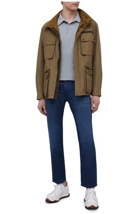 Мужское хлопковое поло PARAJUMPERS светло-серого цвета по цене 12450 руб., арт. P005/HUGH | Фото 2 Мужское хлопковое поло PARAJUMPERS светло-серого цвета, арт. P005/HUGH | Фото 2
