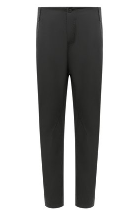 Мужские хлопковые брюки TRANSIT темно-серого цвета, арт. CFUTRNB110 | Фото 1 (Стили: Минимализм; Материал внешний: Хлопок; Длина (брюки, джинсы): Стандартные; Силуэт М (брюки): Чиносы; Случай: Повседневный)