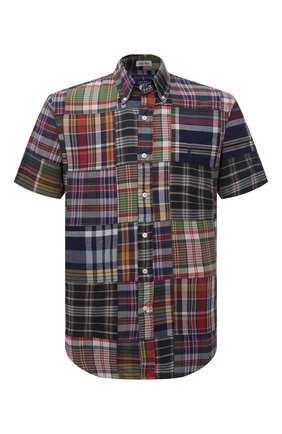Мужская хлопковая рубашка POLO RALPH LAUREN разноцветного цвета по цене 16250 руб., арт. 710837272/4624 | Фото 1 Мужская хлопковая рубашка POLO RALPH LAUREN разноцветного цвета, арт. 710837272/4624 | Фото 1 (Рукава: Короткие; Стили: Кэжуэл; Случай: Повседневный; Материал внешний: Хлопок; Длина (для топов): Стандартные; Принт: Клетка; Воротник: Button down)