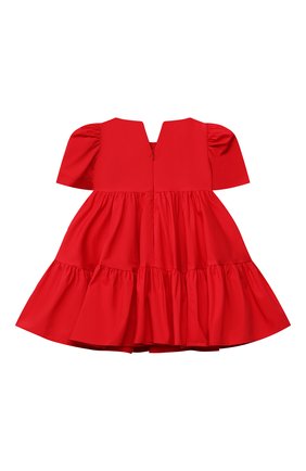 Детское хлопковое платье MONNALISA красного цвета, арт. 177904A1 | Фото 2 (Рукава: Короткие; Материал внешний: Хлопок; Девочки Кросс-КТ: Платье-одежда; Случай: Повседневный; Региональные ограничения белый список (Axapta Mercury): RU; Ростовка одежда: 2 года | 92 см, 3 года | 98 см, 4 года | 104 см, 5 лет | 110 см, 6 лет | 116 см, 7 лет | 122 см)
