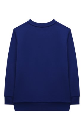 Детский свитшот EMPORIO ARMANI синего цвета по цене 14650 руб., арт. 3K4MJ3/4J4IZ | Фото 2 Детский свитшот EMPORIO ARMANI синего цвета, арт. 3K4MJ3/4J4IZ | Фото 2 (Рукава: Длинные; Материал внешний: Хлопок, Вискоза; Региональные ограничения белый список (Axapta Mercury): RU; Мальчики Кросс-КТ: Свитшот-одежда; Ростовка одежда: 10 - 11 лет | 140 - 146см, 13 - 15 лет | 158 см, 16 лет | 164 см, 4 года | 104 см, 5 лет | 110 см, 6 лет | 116 см, 7 лет | 122 см, 8 лет | 128 см)