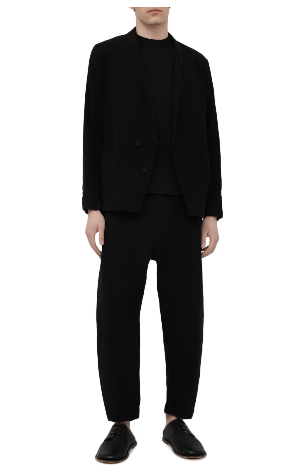 Мужские кожаные сабо MARSELL черного цвета, арт. MM4161/PELLE VITELL0 | Фото 2 (Материал внешний: Кожа; Материал внутренний: Натуральная кожа)